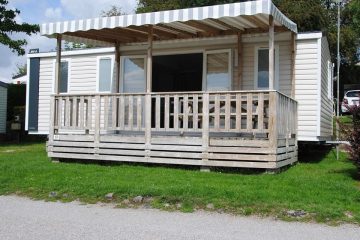 mobil home 6 personnes extérieur terrasse couverte à abbeville tollent camping